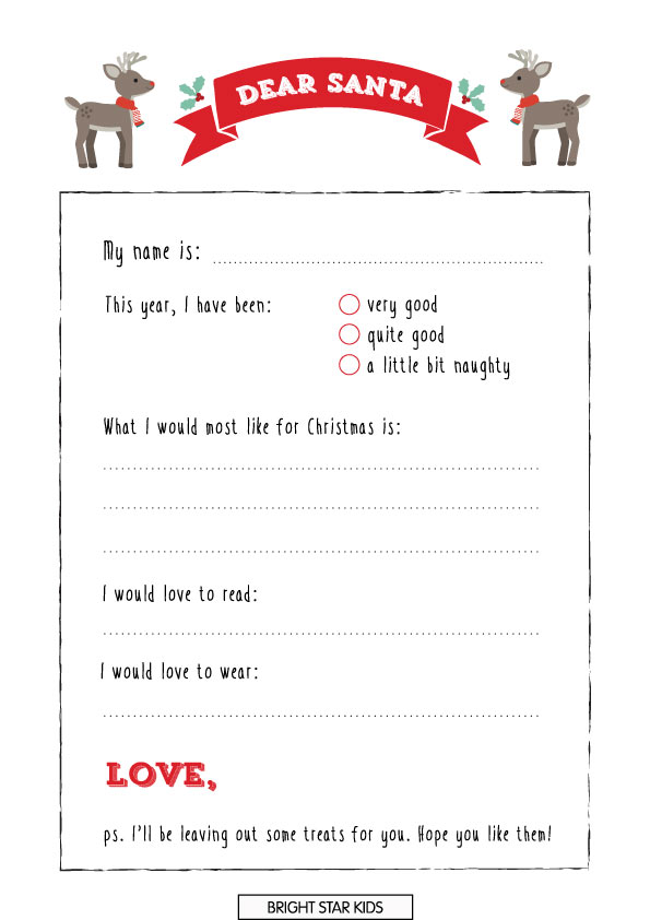 Santa Letter Template