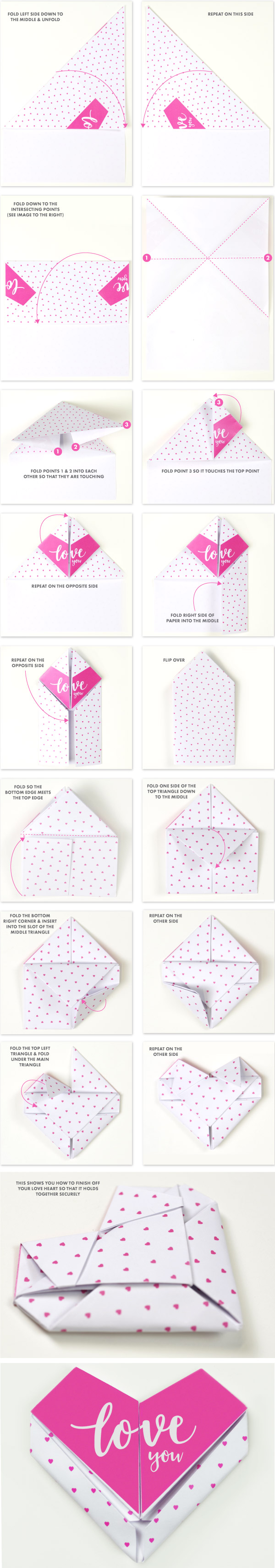 How to make an Origami Heart (2 Ways) - Kids Activities Blog