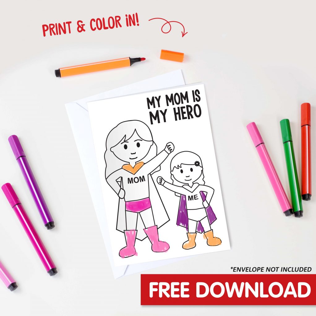 Mother's Day Coloring Card - Bright Star Kids USA