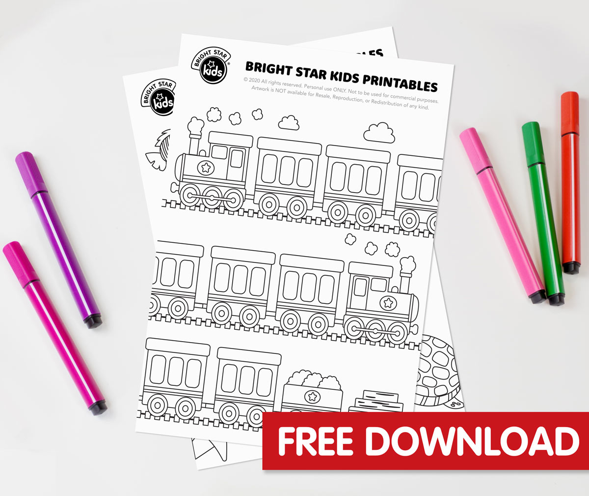 train coloring sheet free printable bright star kids usa