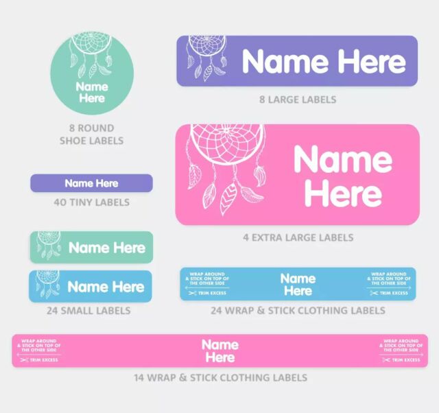 Dreamy Camp Labels in this Dream Catcher design 😍

There are hundreds of designs & colors to choose from. Plus, you'll get 122 labels in a pack so you can label absolutely everything your kid will be bringing to Camp 🏕️ Shop a pack now at the link in our bio & save 75%.